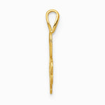 10K / 14K Yellow Gold Heart Clover Charm - Product Photo