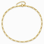 14K Yellow Gold Polished Fancy Link 9in Plus 1in extension Anklet - Product Photo