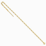 14K Yellow Gold Polished Fancy Link 9in Plus 1in extension Anklet - Product Photo