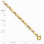 14K Yellow Gold Polished Fancy Link 9in Plus 1in extension Anklet - Product Photo