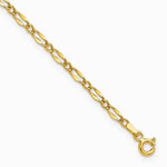 14K Yellow Gold Polished Fancy Link 9in Plus 1in extension Anklet - Product Photo