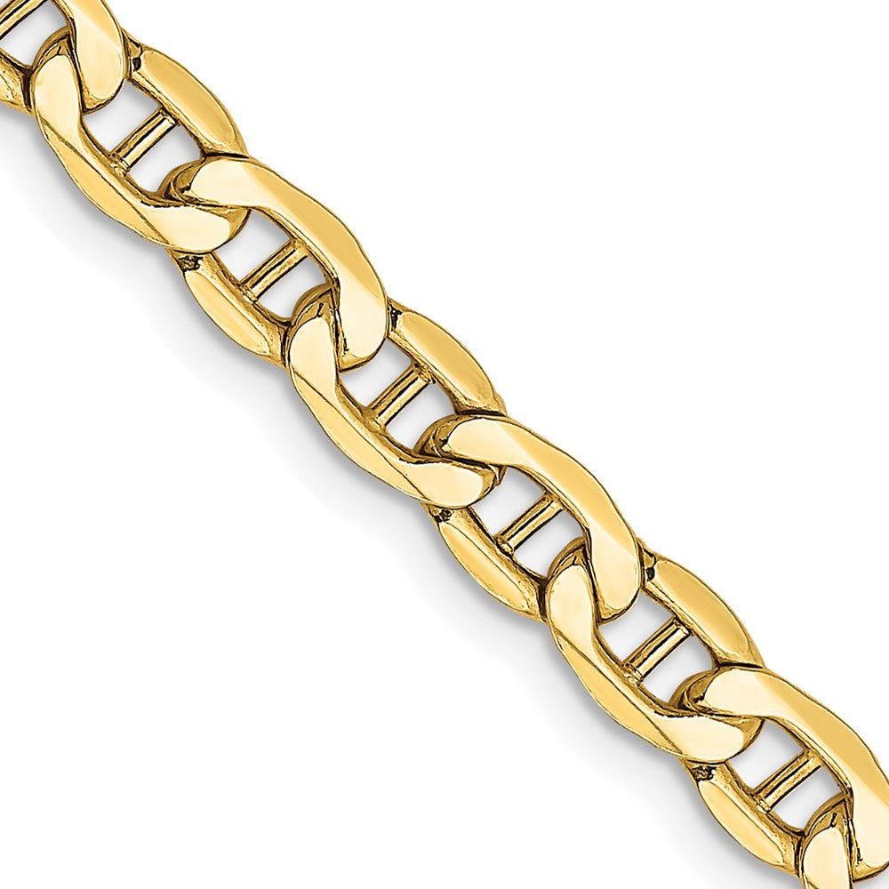14K Yellow Gold 4.75mm Semi-Solid Anchor Chain Necklace 18"-26"