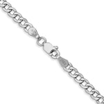 14k White Gold 3.35mm Semi-Solid Curb Chain - Product Photo