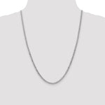 14k White Gold 3.35mm Semi-Solid Curb Chain - Product Photo
