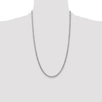 14k White Gold 3.35mm Semi-Solid Curb Chain - Product Photo