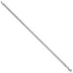 14k White Gold 3.35mm Semi-Solid Curb Chain Anklet - Product Photo