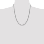 14k White Gold 4.3mm Semi-Solid Curb Chain - Product Photo
