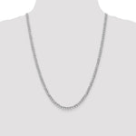 14k White Gold 4.3mm Semi-Solid Curb Chain - Product Photo