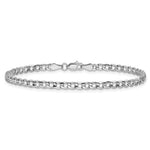 14k White Gold 4.3mm Semi-Solid Curb Chain - Product Photo