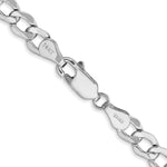 14k White Gold 5.25mm Semi-Solid Curb Chain - Product Photo
