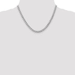 14k White Gold 5.25mm Semi-Solid Curb Chain - Product Photo