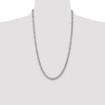 14k White Gold 5.25mm Semi-Solid Curb Chain - Product Photo