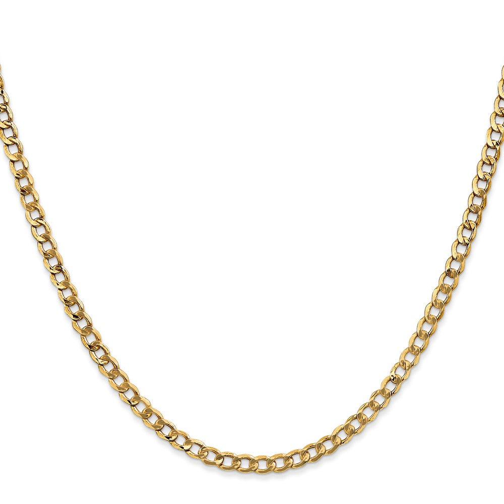 14k 3.35mm Semi-Solid Curb Chain - Product Photo