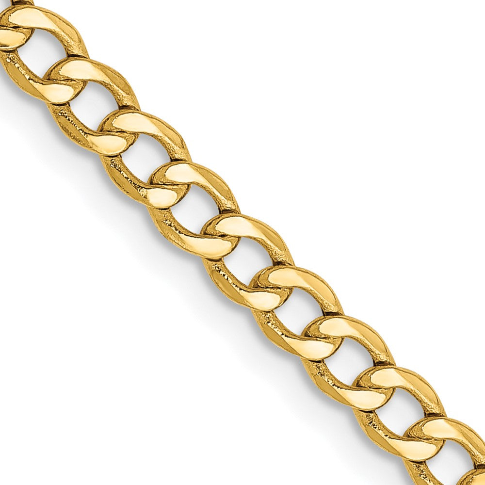 14k 3.35mm Semi-Solid Curb Chain - Product Photo
