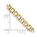 14k 4.3mm Semi-Solid Curb Chain Anklet - Product Photo
