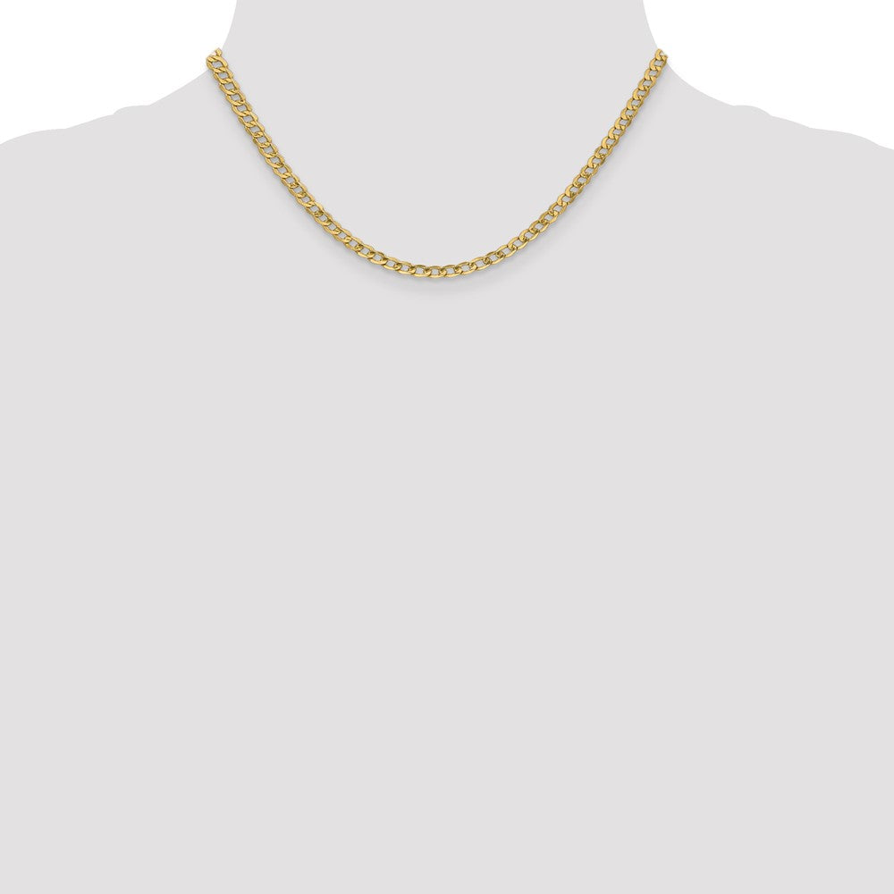 14k 4.3mm Semi-Solid Curb Chain - Product Photo