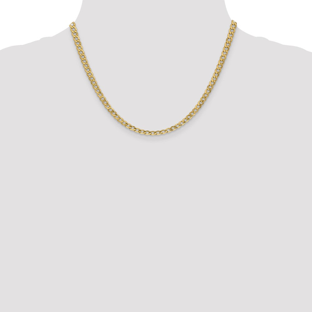 14k 4.3mm Semi-Solid Curb Chain - Product Photo