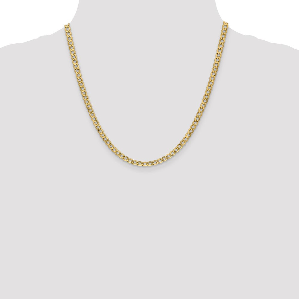 14k 4.3mm Semi-Solid Curb Chain - Product Photo