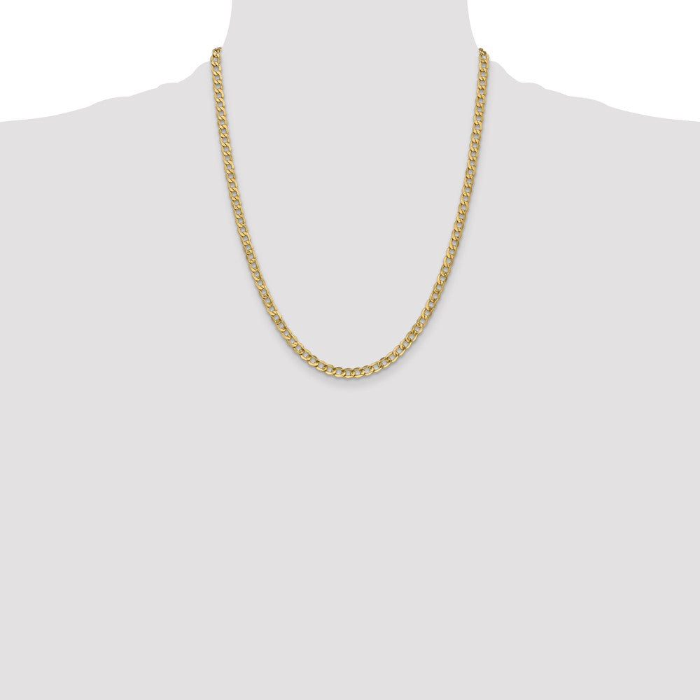 14k 4.3mm Semi-Solid Curb Chain - Product Photo
