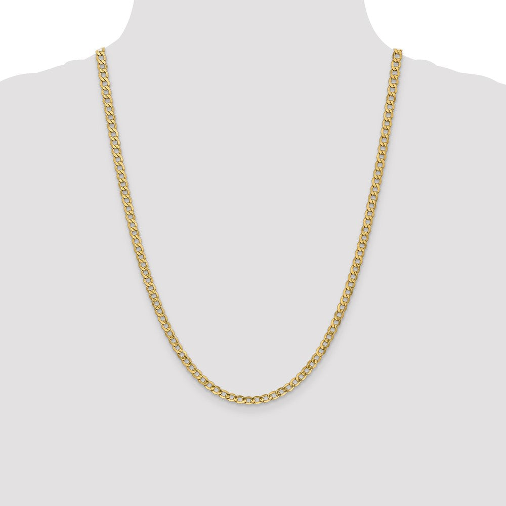 14k 4.3mm Semi-Solid Curb Chain - Product Photo