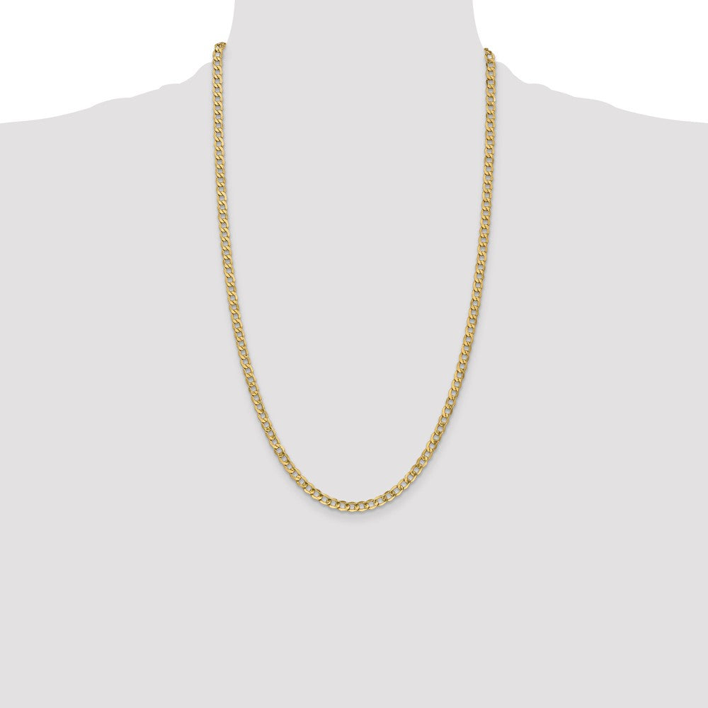 14k 4.3mm Semi-Solid Curb Chain - Product Photo