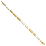 14k 4.3mm Semi-Solid Curb Chain Anklet - Product Photo