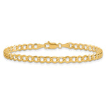 14k 4.3mm Semi-Solid Curb Chain Anklet - Product Photo