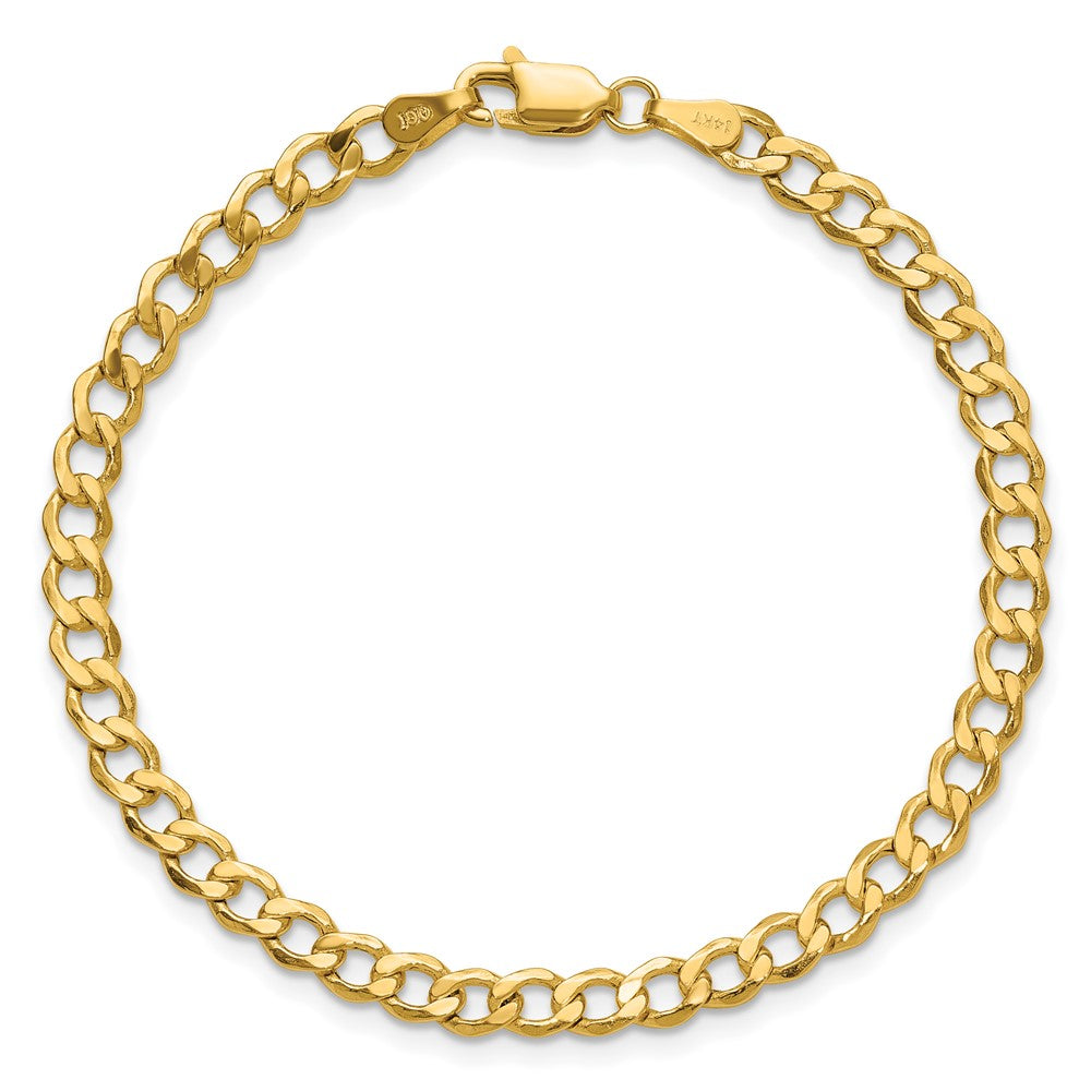 14k 4.3mm Semi-Solid Curb Chain Anklet - Product Photo