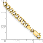 14k 4.3mm Semi-Solid Curb Chain Anklet - Product Photo