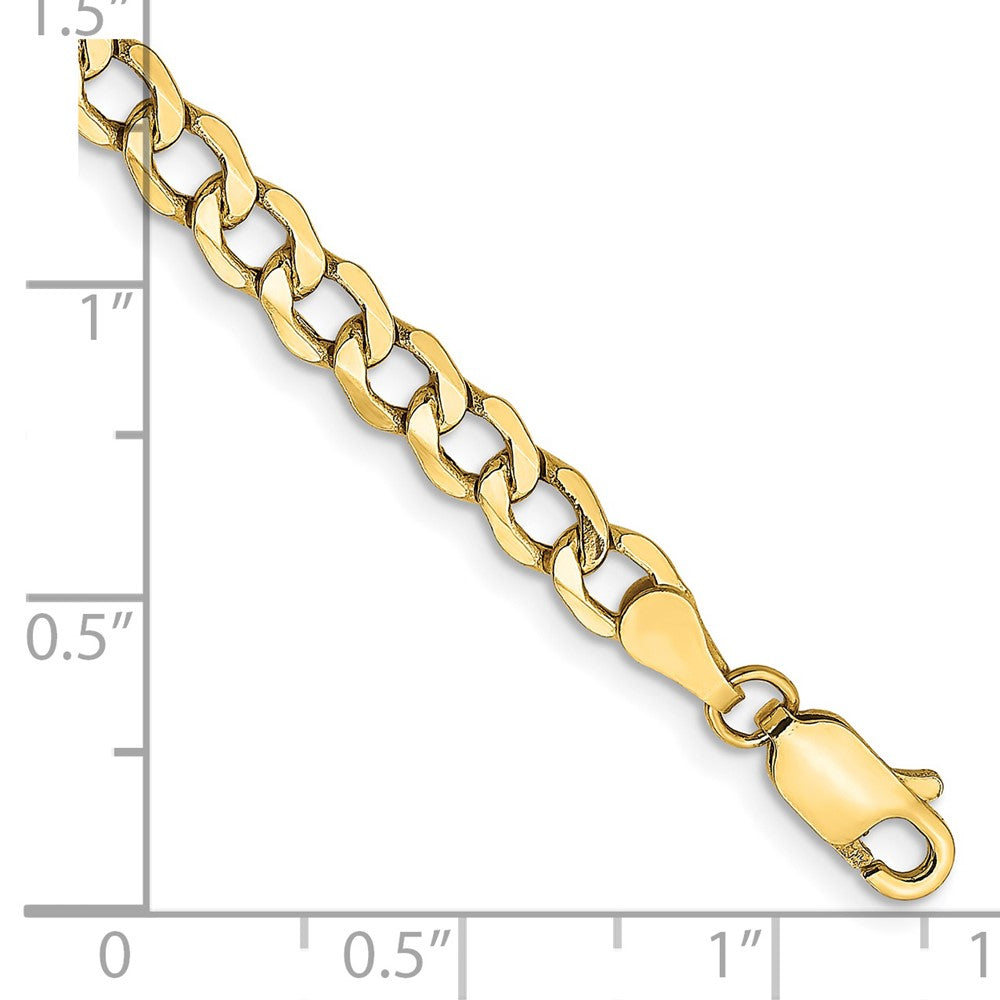 14k 4.3mm Semi-Solid Curb Chain Anklet - Product Photo
