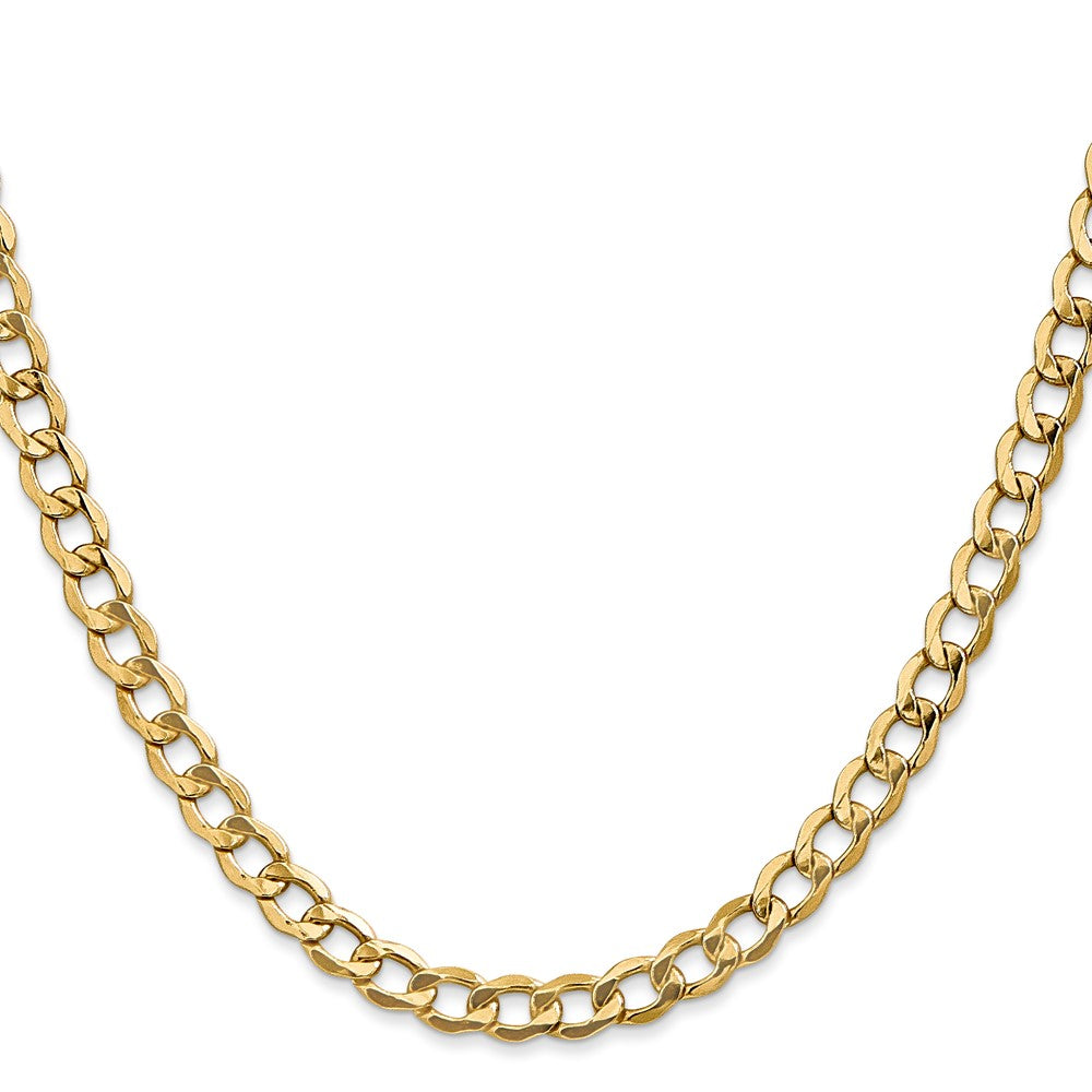 14k 5.25mm Semi-Solid Curb Chain - Product Photo