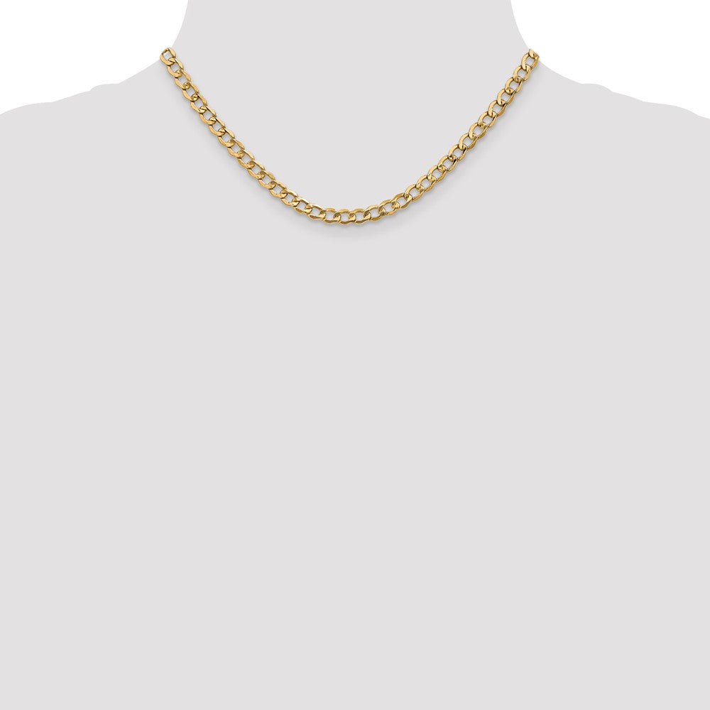 14k 5.25mm Semi-Solid Curb Chain - Product Photo