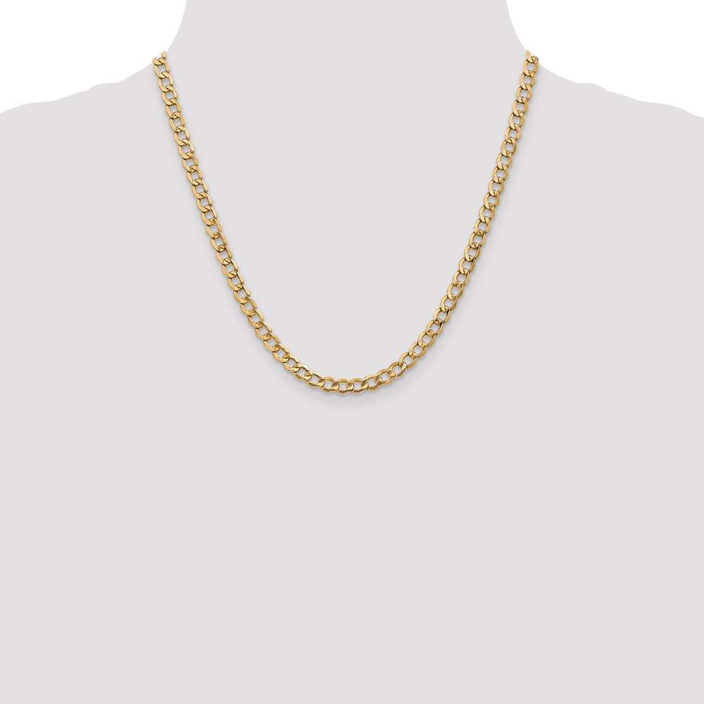 14k 5.25mm Semi-Solid Curb Chain - Product Photo