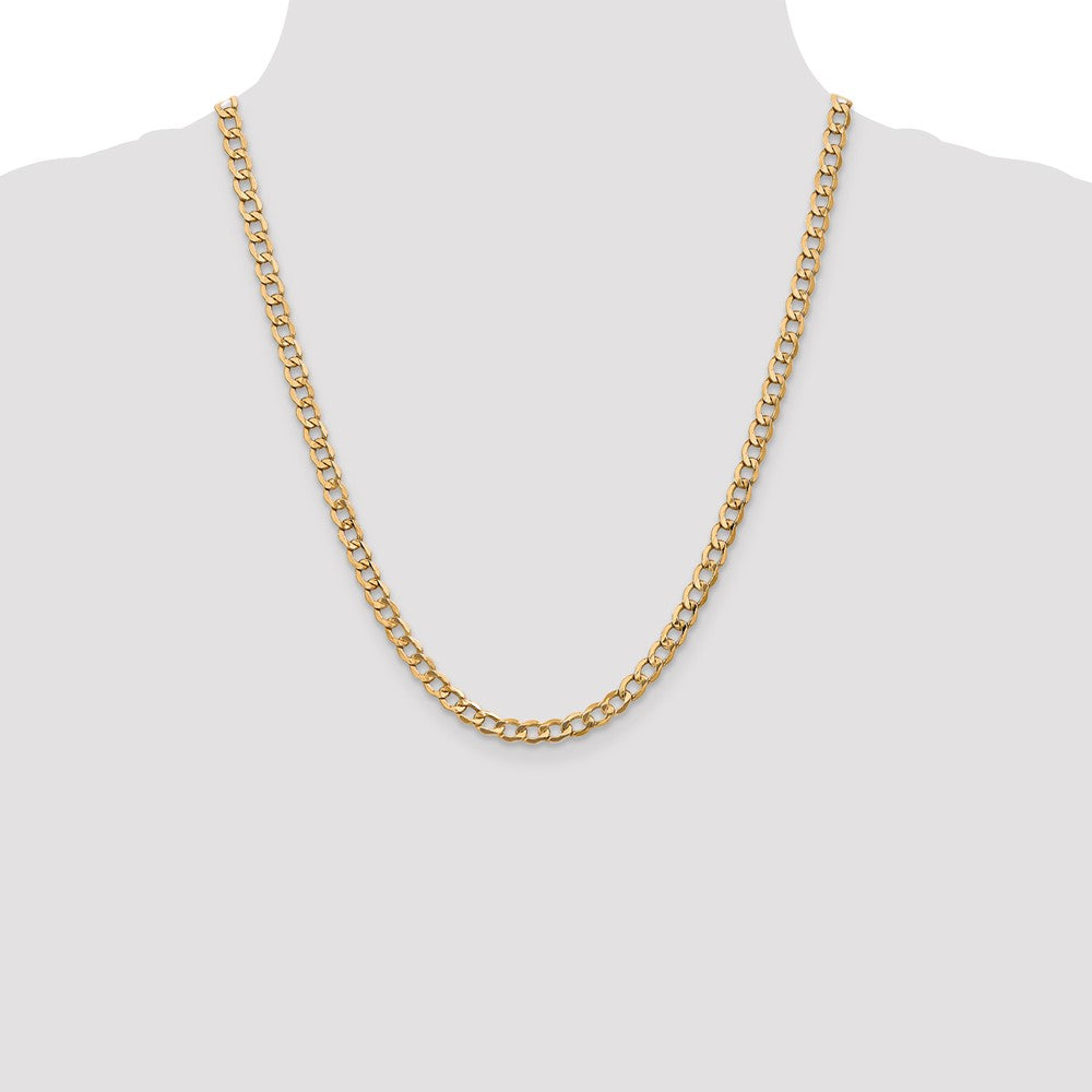 14k 5.25mm Semi-Solid Curb Chain - Product Photo