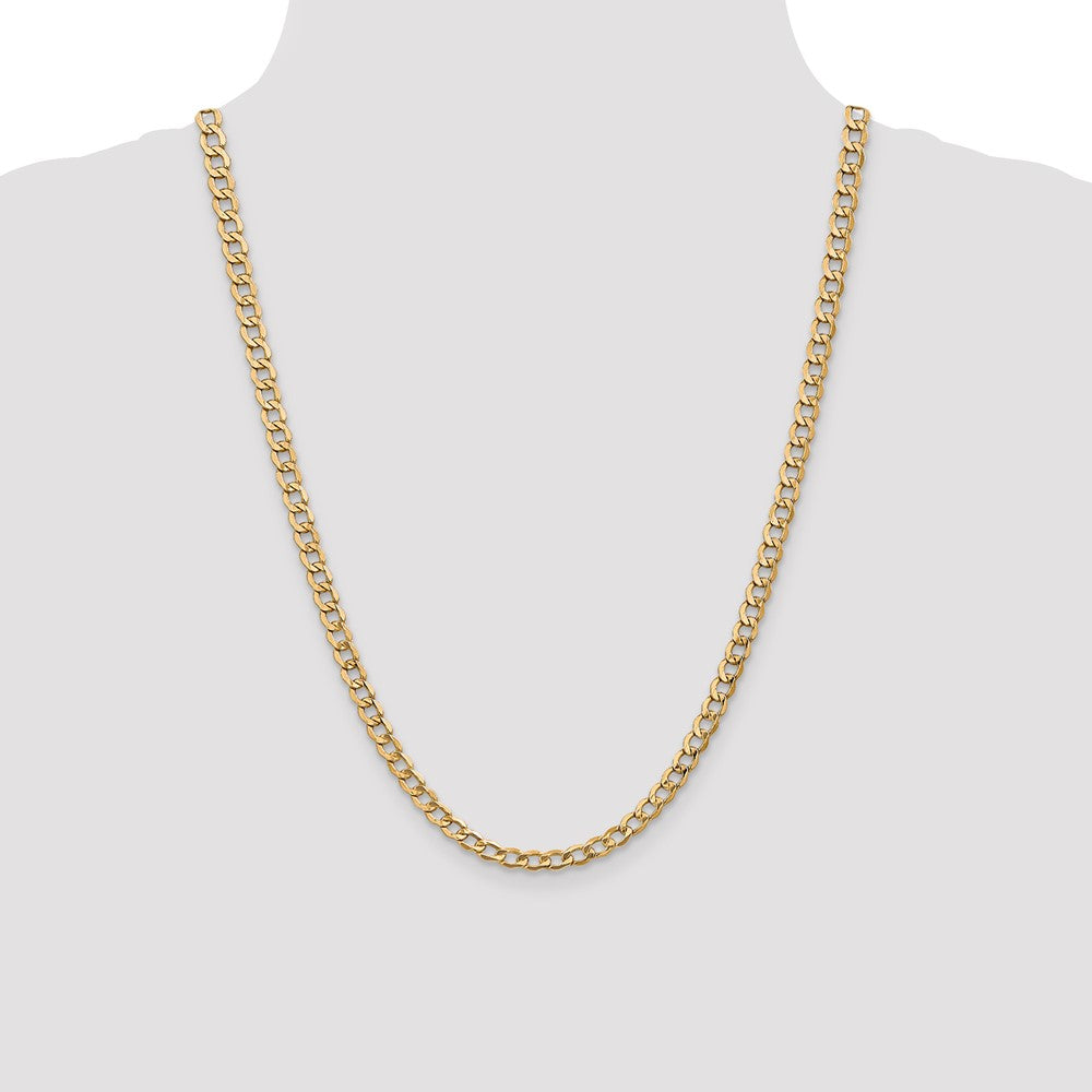 14k 5.25mm Semi-Solid Curb Chain - Product Photo
