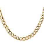 14k 6.5mm Semi-Solid Curb Chain - Product Photo