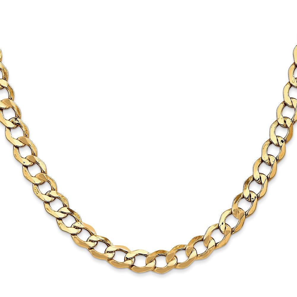14k 6.5mm Semi-Solid Curb Chain - Product Photo