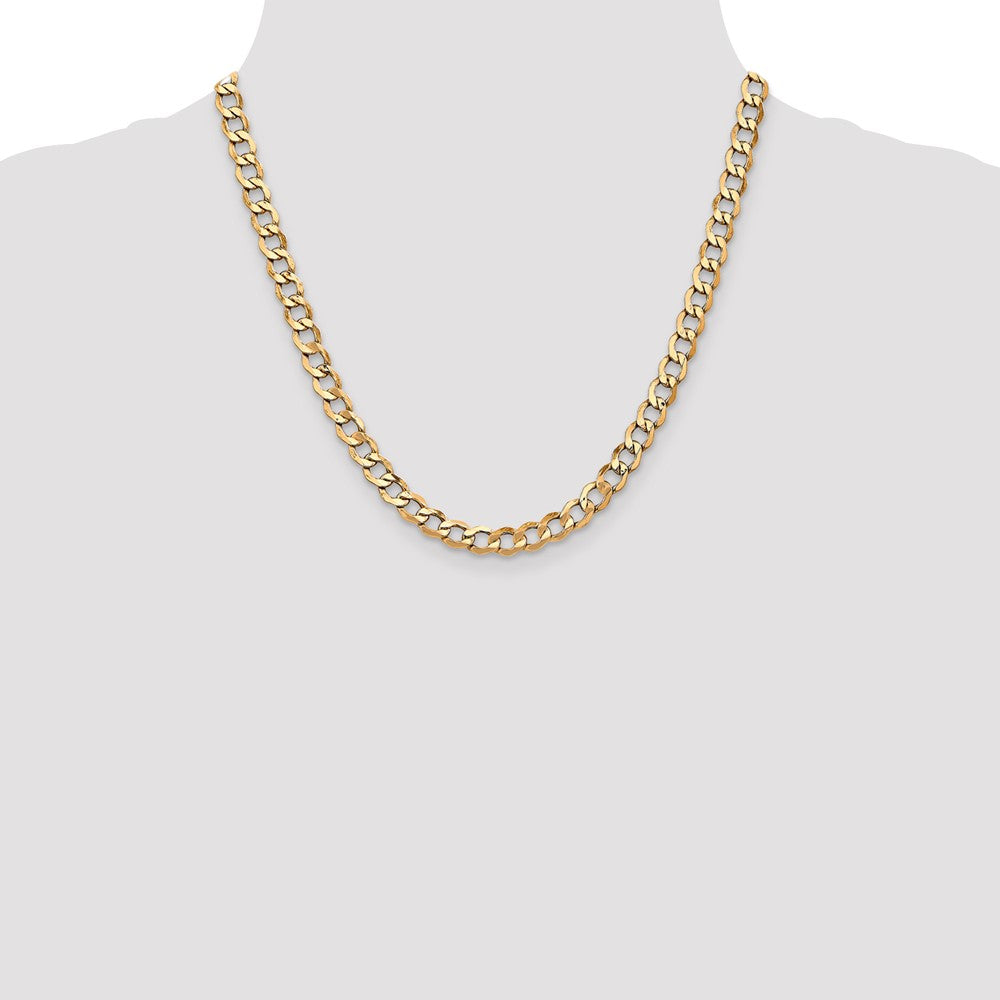 14k 6.5mm Semi-Solid Curb Chain - Product Photo