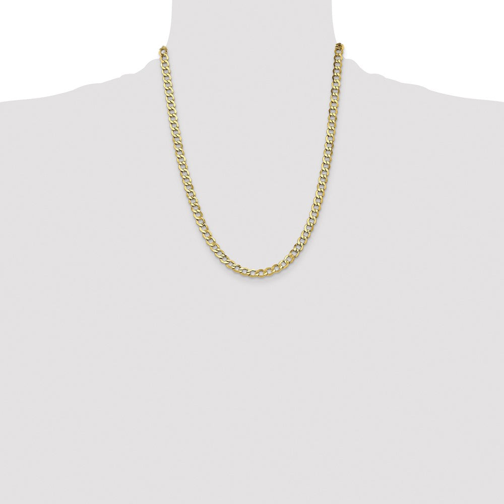 14k 6.5mm Semi-Solid Curb Chain - Product Photo