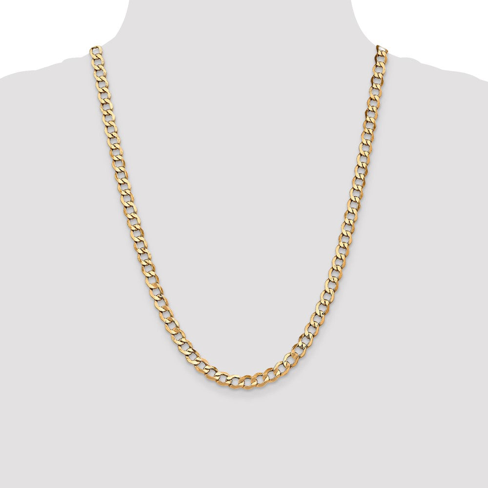 14k 6.5mm Semi-Solid Curb Chain - Product Photo