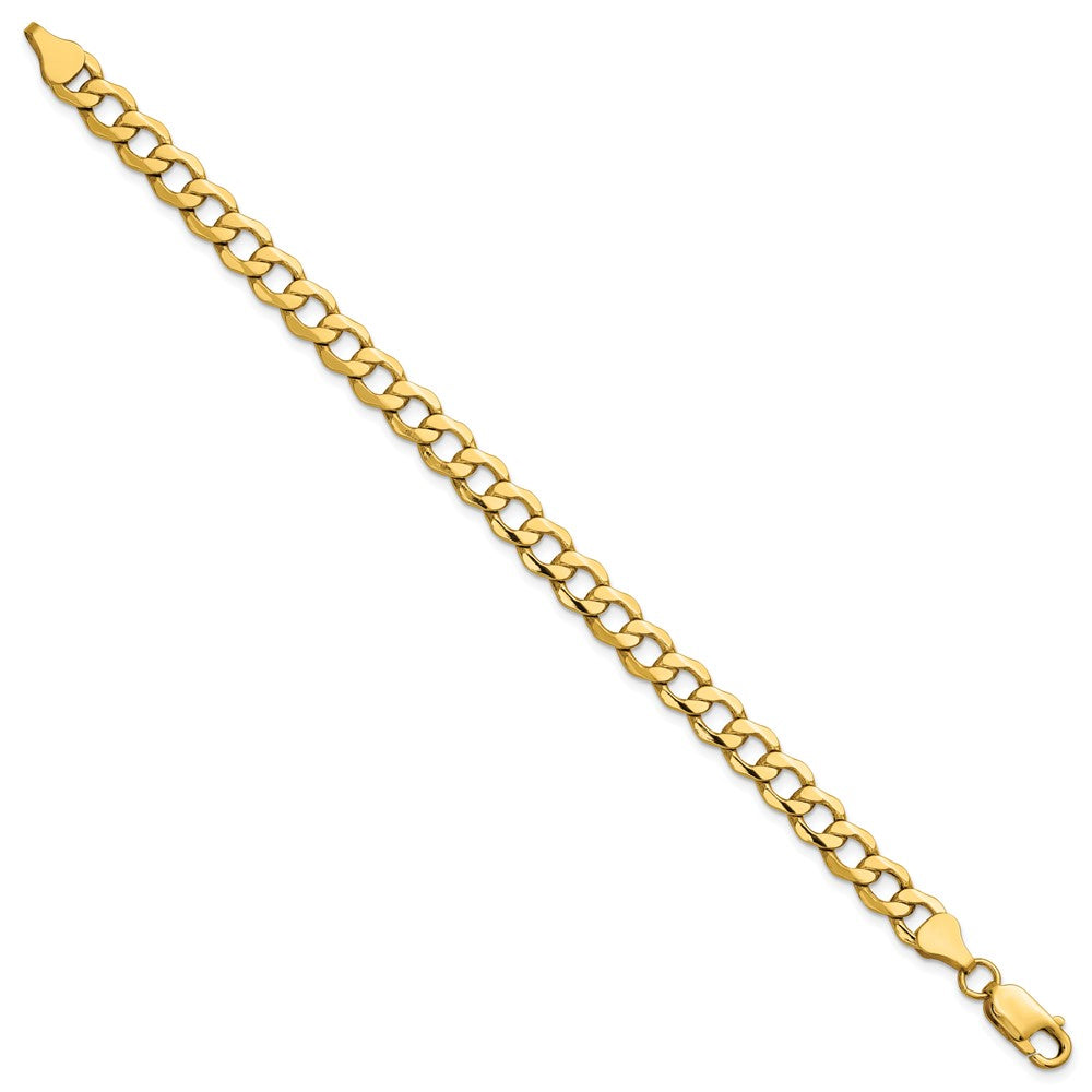 14k 6.5mm Semi-Solid Curb Chain - Product Photo