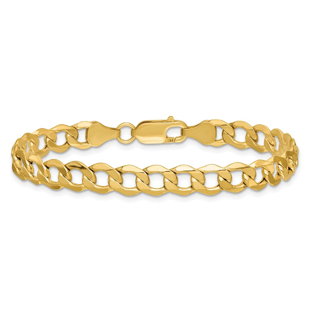 14k 6.5mm Semi-Solid Curb Chain - Product Photo