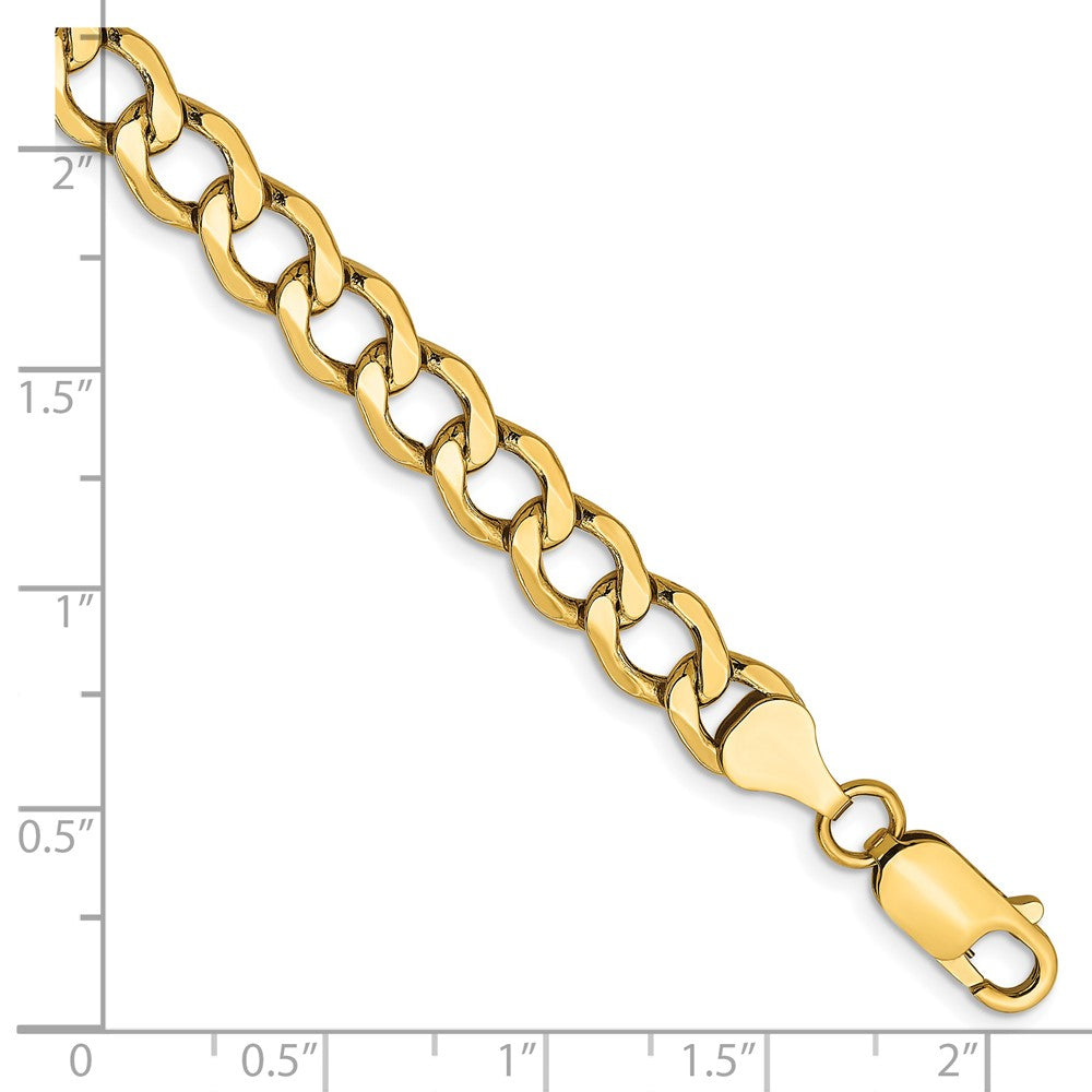 14k 6.5mm Semi-Solid Curb Chain - Product Photo