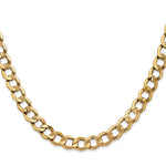 14k 7mm Semi-Solid Curb Chain - Product Photo