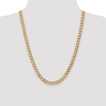 14k 7mm Semi-Solid Curb Chain - Product Photo