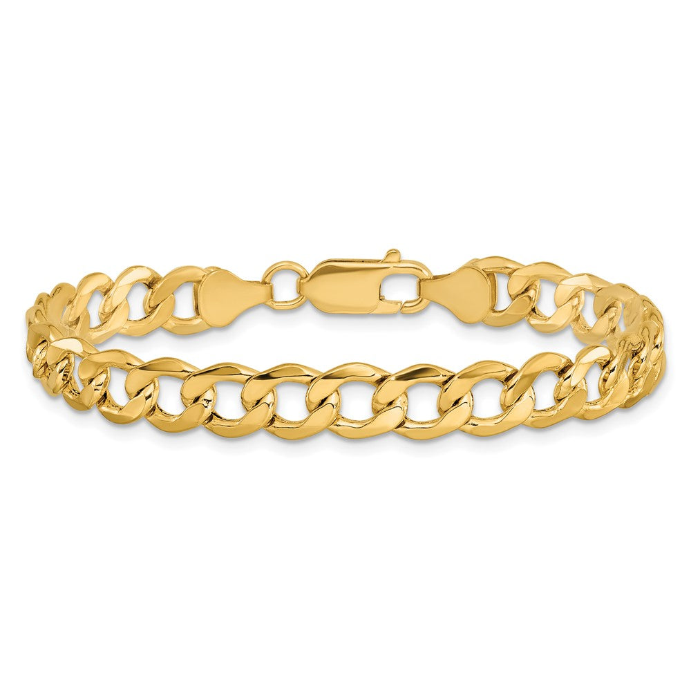 14k 7mm Semi-Solid Curb Chain - Product Photo