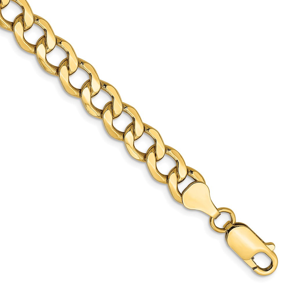 14k 7mm Semi-Solid Curb Chain - Product Photo