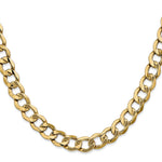14k 9mm Semi-Solid Curb Chain - Product Photo