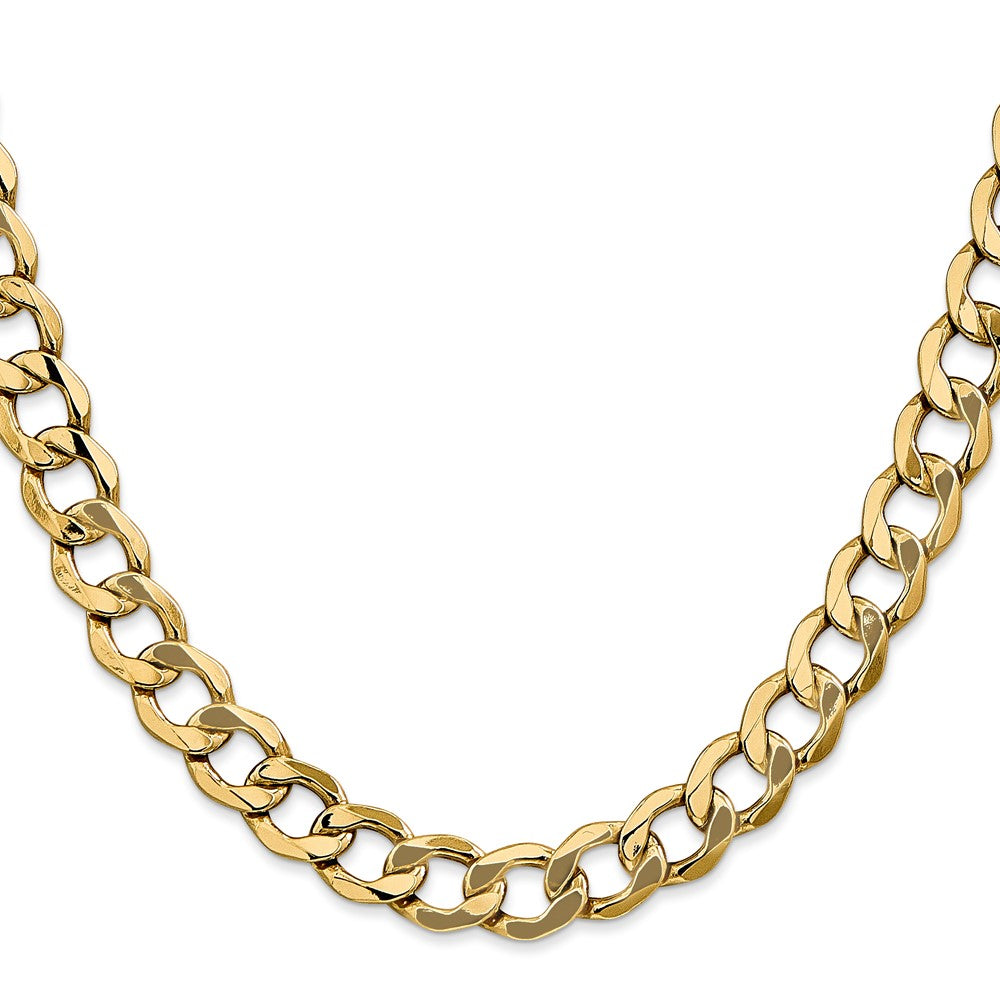14k 9mm Semi-Solid Curb Chain - Product Photo