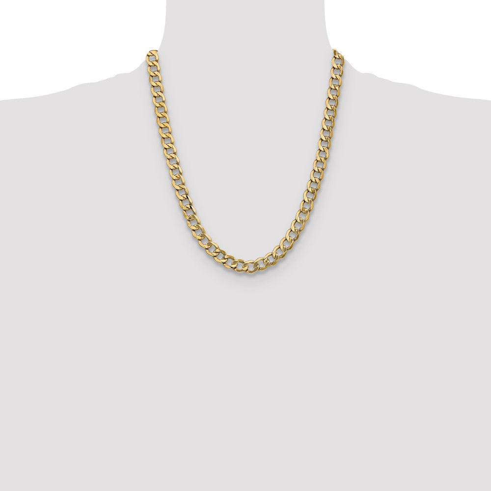 14k 9mm Semi-Solid Curb Chain - Product Photo